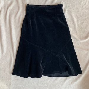 Context black velvet skirt size 2